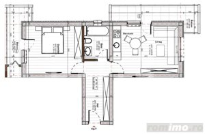 Apartament de 2 camere, 44mp, in Apahida - imagine 2