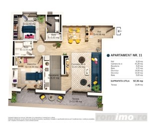 Exclusivitate! Comision 0% - 3 camere , 92.36 mp ,  zona Parcul Central  - imagine 2