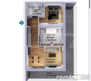 Apartament de 2 camere cu terasa,  Decomandat, langa Vivo, Premium! - imagine 2