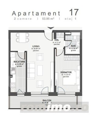 Apartament cu 2 camere, 55 m2 , cu terasa zona Centrala, Floresti - imagine 2