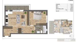 Apartament 2 camere finisat, ansamblu privat de vile, parcare, zona Vivo - imagine 3