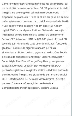 Camera video cu Hard Disk Sony DCR-SR-32 - imagine 8
