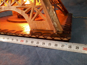 Lampa decorativa Turnul Eiffel anii 80 perioada comunista - imagine 2