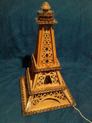 Lampa decorativa Turnul Eiffel anii 80 perioada comunista - imagine 4