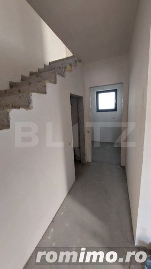 Duplex semifinisat cu 4 camere, garaj dublu, 250 mp teren, în Dâmbul Rotund - imagine 8