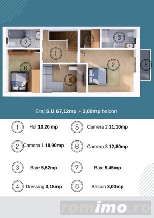 Duplex cu arhitectura moderna, 119 mp, semifinisat, zona Terra  - imagine 9