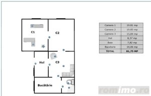 Casă individuala, 3 camere, 82 mp, curte de 1200 mp, zona Gheorgheni - imagine 2