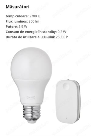Telecomandă fără fir Dimmer pentru sisteme Smart Home - imagine 3