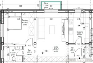 Apartament cu 2 camere, 52 mp, zona Exterior-Est - imagine 4