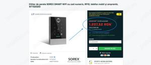 Cititor de perete SOREX SMART WiFi cu cod numeric, RFID, telefon mobil și amprentă,(Super Ofertă).