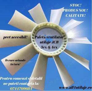 Paleta ventilator, aripi, aparatori, suporti pentru utilajele JCB 