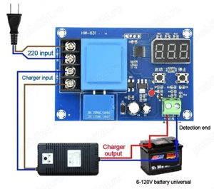 Modul releu incarcare regulator acumulatori baterii 3-120 V - imagine 4