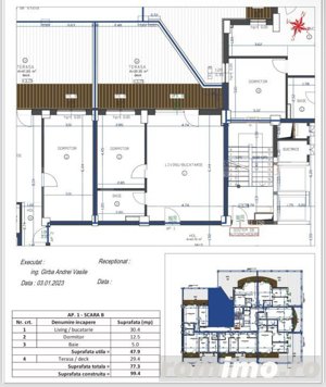 Apartament de 2 camere, terasa de 42 mp, cartier Luceafarul - imagine 4