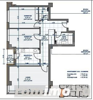 Apartament 3 camere, 76,57mp, zona CUG - imagine 7