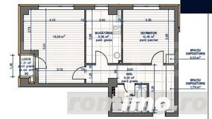 Apartament 2 camere, decomandat, 55mp, zona Cug - imagine 7