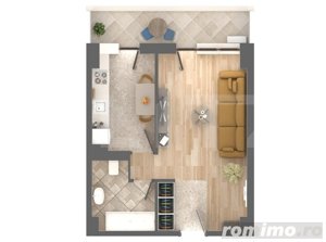 Apartament 1 camera, 43.99 mp, etaj intermediar, zona Nicolina - imagine 2