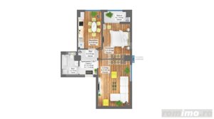 Apartament 2 camere 62 mp, etaj intermediar, Frumoasa - imagine 5