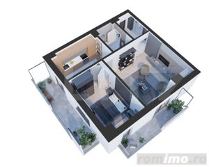 Apartament nou decomandat de 2 camere, 70 mp, 2 balcoane, Nicolina - imagine 4