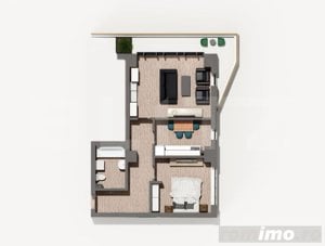 Apartament de 2 camere, decomandat, 54.47mp, Nicolina