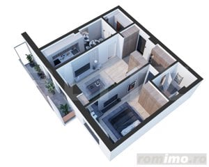 Apartament de 2 camere, 66.5 mp, complex rezidential, zona Nicolina - imagine 2