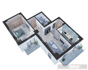 Apartament nou decomandat de 2 camere, 72 mp, 2 balcoane, Nicolina - imagine 2