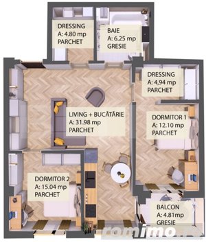 Apartament, 3 camere, 72mp, zona Radauti - imagine 4