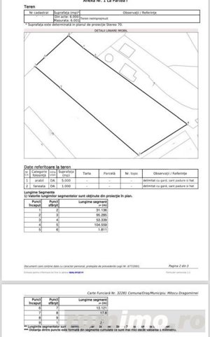 Ocazie! Teren intravilan , 6000 mp , front 53 ml, zona MItoc langa padure - imagine 2