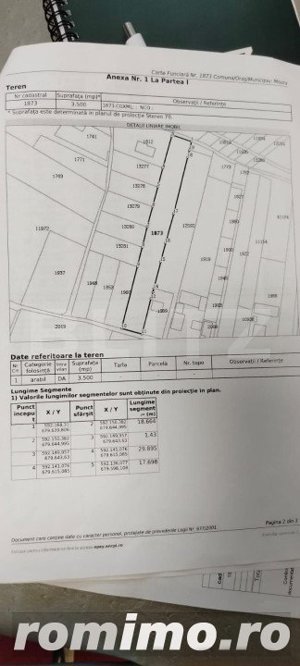 Teren intravilan de 3500 mp cu front de 19 ml in Moara - imagine 2