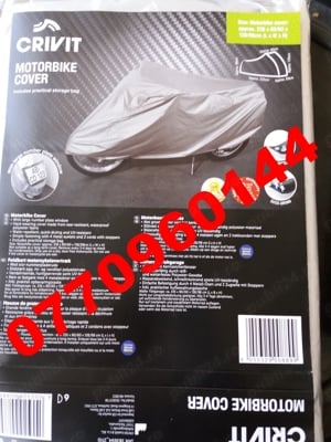 Prelata husa moto bicicleta scuter motocicleta L 230cmx130cm impermeabila Peva 4 inele de prindere f - imagine 2