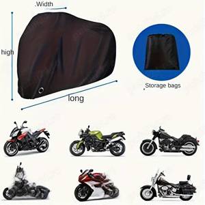 Prelata husa neagra moto bicicleta scuter motocicleta XXL  245cmx125cm­x105cm elastic - imagine 3
