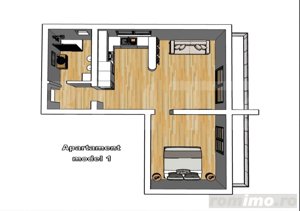 Apartament cu 2 camere, 69 mp, balcon, zona de Centura  - imagine 9