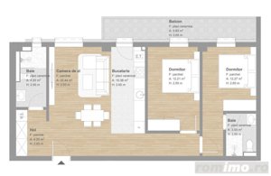 Apartament de 3 camere, finisat, 70 mp, tva inclus zona Tineretului - imagine 2