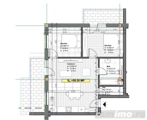 Apartament de 3 camere, 59 mp,zona Terra - imagine 8