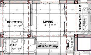 Apartament finisat 2 camere, 53 mp,incalzire in pardoseala, zona Terra! - imagine 6