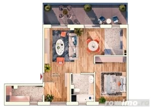 Apartament 2 camere, 61 mp, 15 mp balcon, parcare subterana