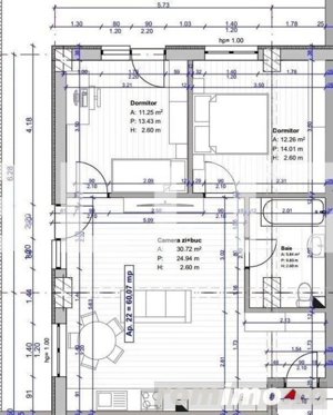  Comision 0%Apartament 3 camere, 60 mp, zona Terra - imagine 3