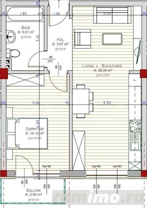 Comision 0%! Apartament 2 camere, LUX, 58 mp, gradina 30 mp, Zona Teilor - imagine 14