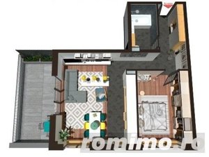 Apartament 2 camere, 58 mp, terasa, Finisat, zona exclusivista Floresti - imagine 7