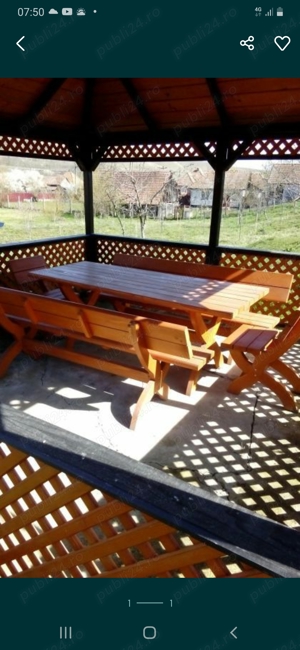 Mobilier gradina, usi lemn