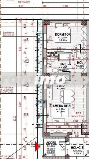 Apartament 2 camere semifinisat, 43 mp, terasa 85 mp, parcare,  zona Somesului - imagine 2