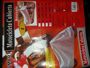 Prelata husa moto bicicleta scuter motocicleta L 230cmx130cm impermeabila Peva 4 inele de prindere f - imagine 5