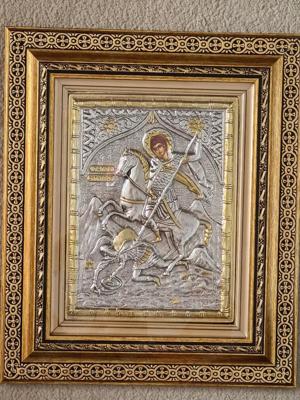 Icoana Argintata-Sfantul Dumitru Relief 3 D - imagine 2