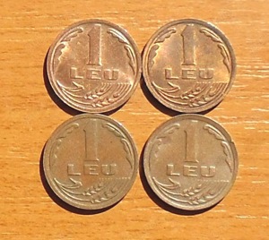 Lot 1 leu 1992, 5 lei 1995, 10 lei 1992, 100 lei 1994