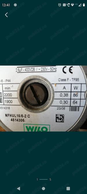 Pompa recirculare WILO pentru centrale termice - imagine 2