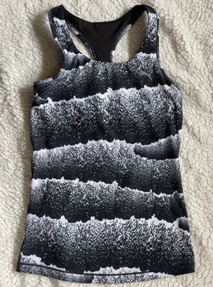 Maiou cu bustiera dama alb negru Puma Dry Cell sport - imagine 2