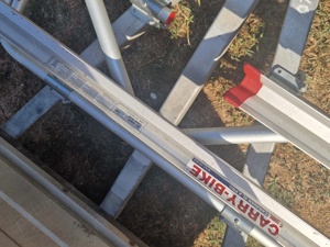 suport pliabil aluminiu biciclete remorca rulota caravana carry bike - imagine 7