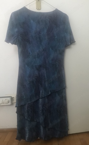 Vând rochie albastră cu volane Connected Apparel - imagine 3