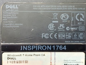 dezmembrez Laptop Dell inspiron 1764 display17' procesor i5 430 2,5ghz 8Gb DDR3 RAM 640GB HDD DVD RW - imagine 5