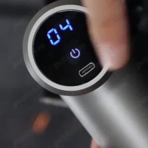 Aparat masaj pistol relax tone cu 4 capete 6 viteze acumulator intern gri argintii sau negre - imagine 3