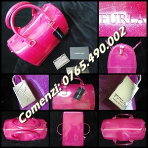 Geanta dama candy bag silicon lacat auriu Furla - imagine 5
